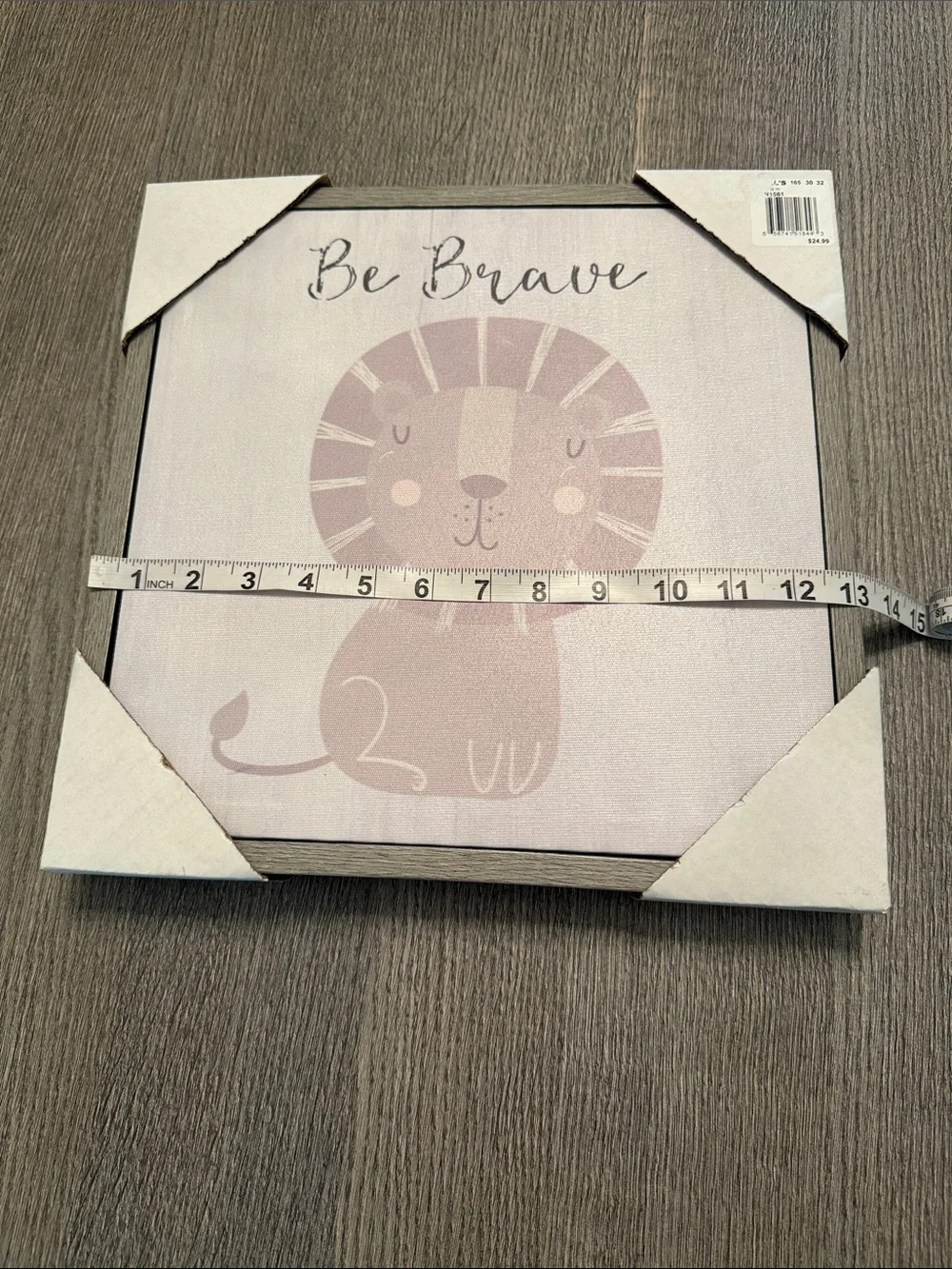 Be Brave Grey Lion Wall Art - Home Wall Decor